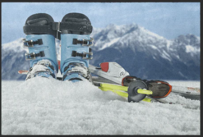 Fußmatte mit Hobby-Motiv – Ski